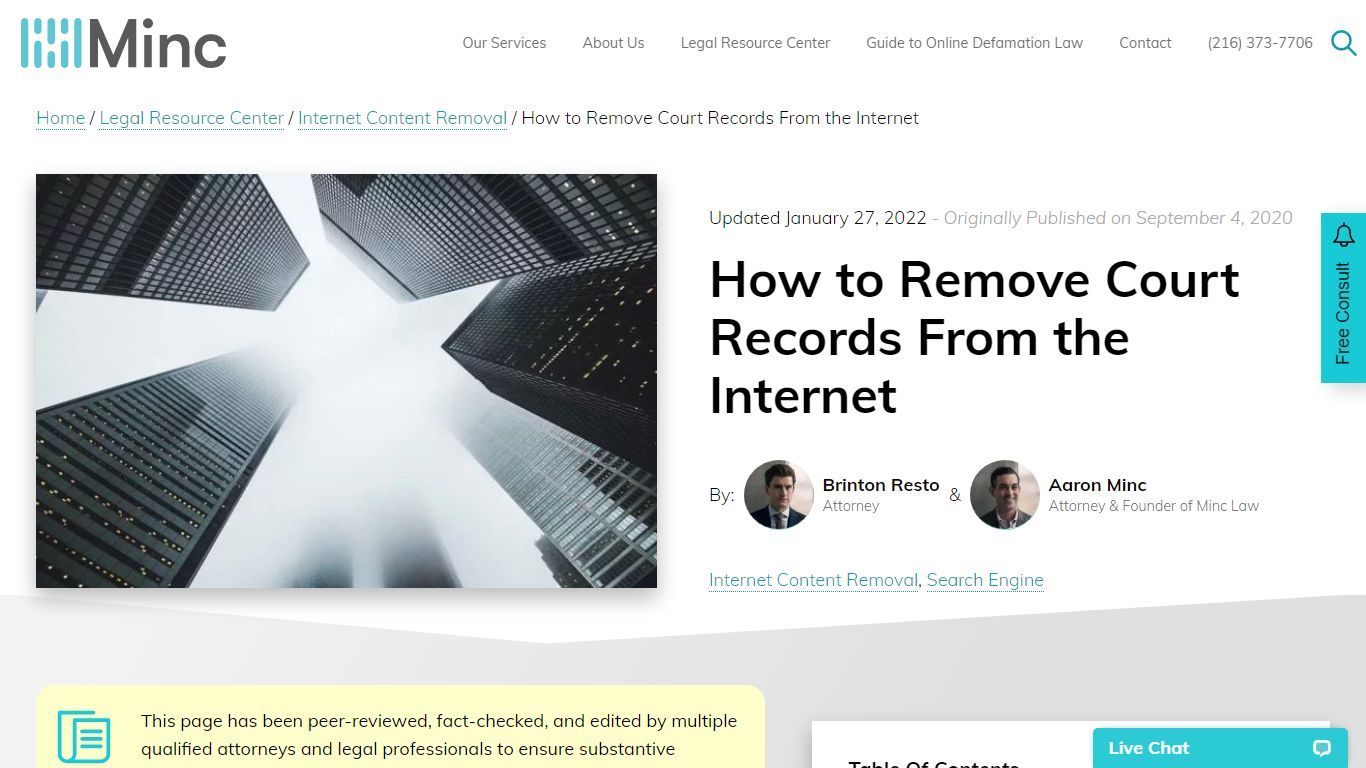 How to Remove Court Records From the Internet - Minc Law